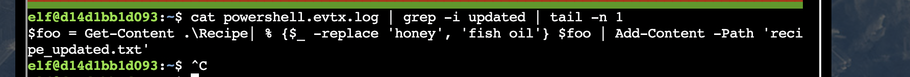 image for above command output in terminal